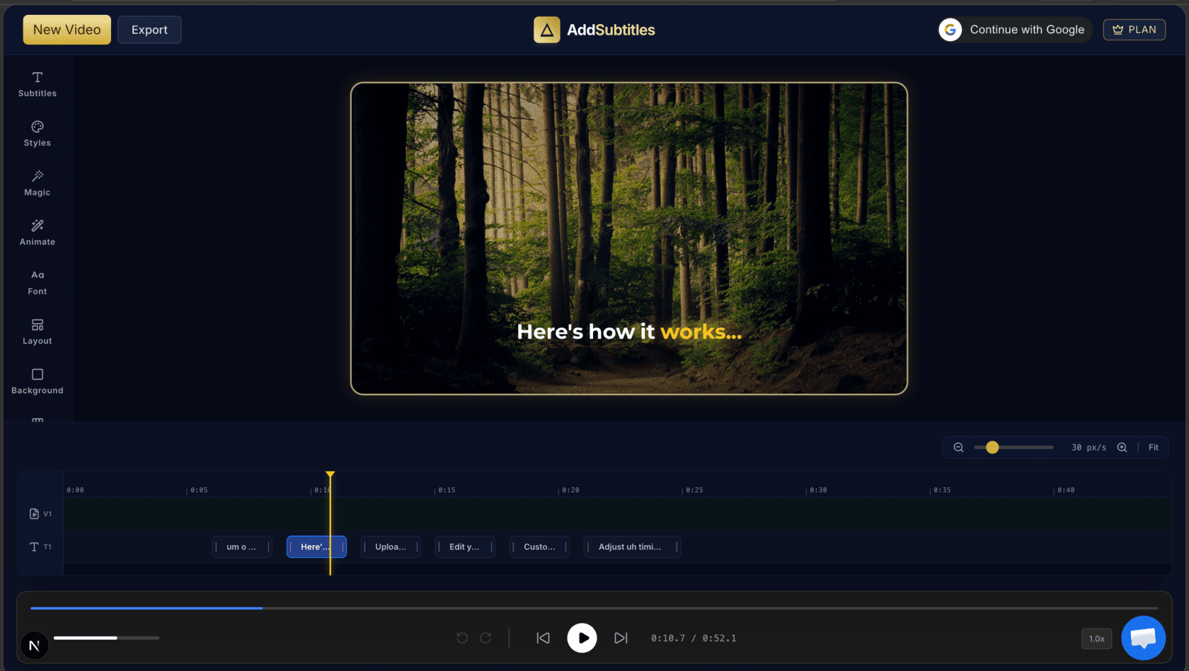 AddSubtitles - Auto video subtitle generator