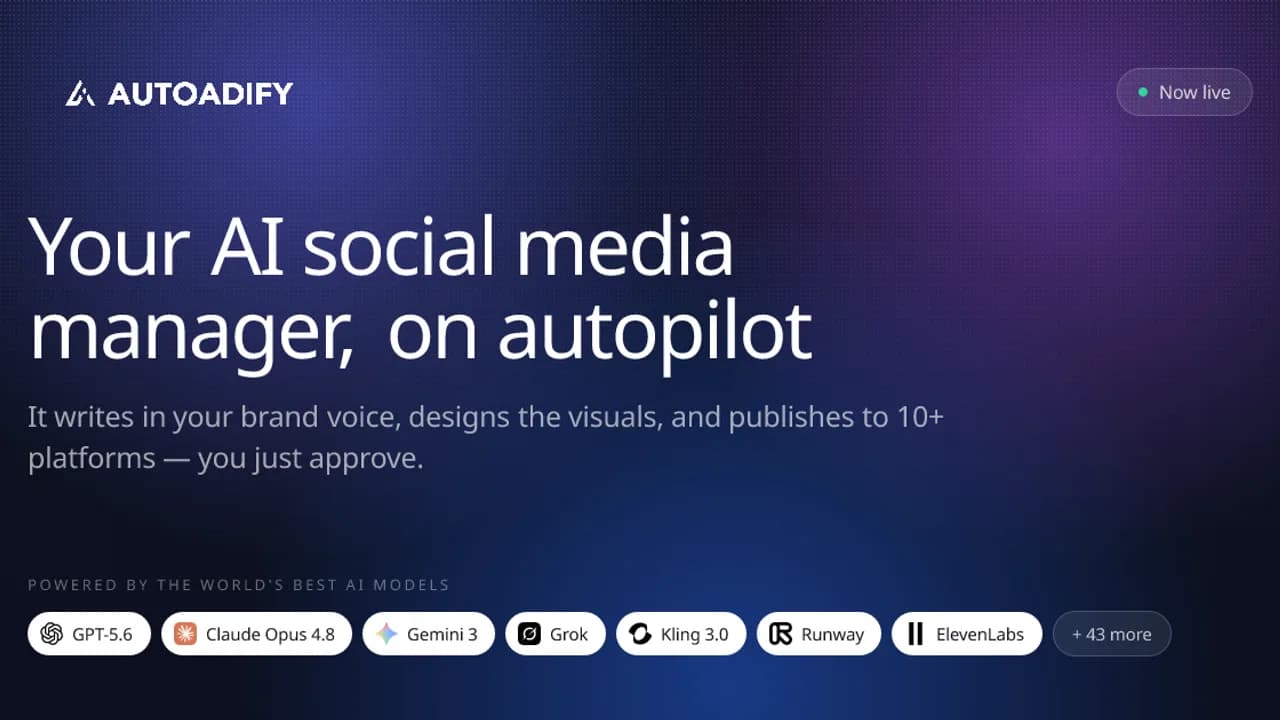 Autoadify - AI social media manager that c