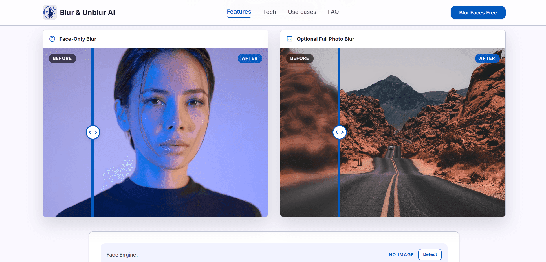 Blur & Unblur AI - Face blur and unblur tool.