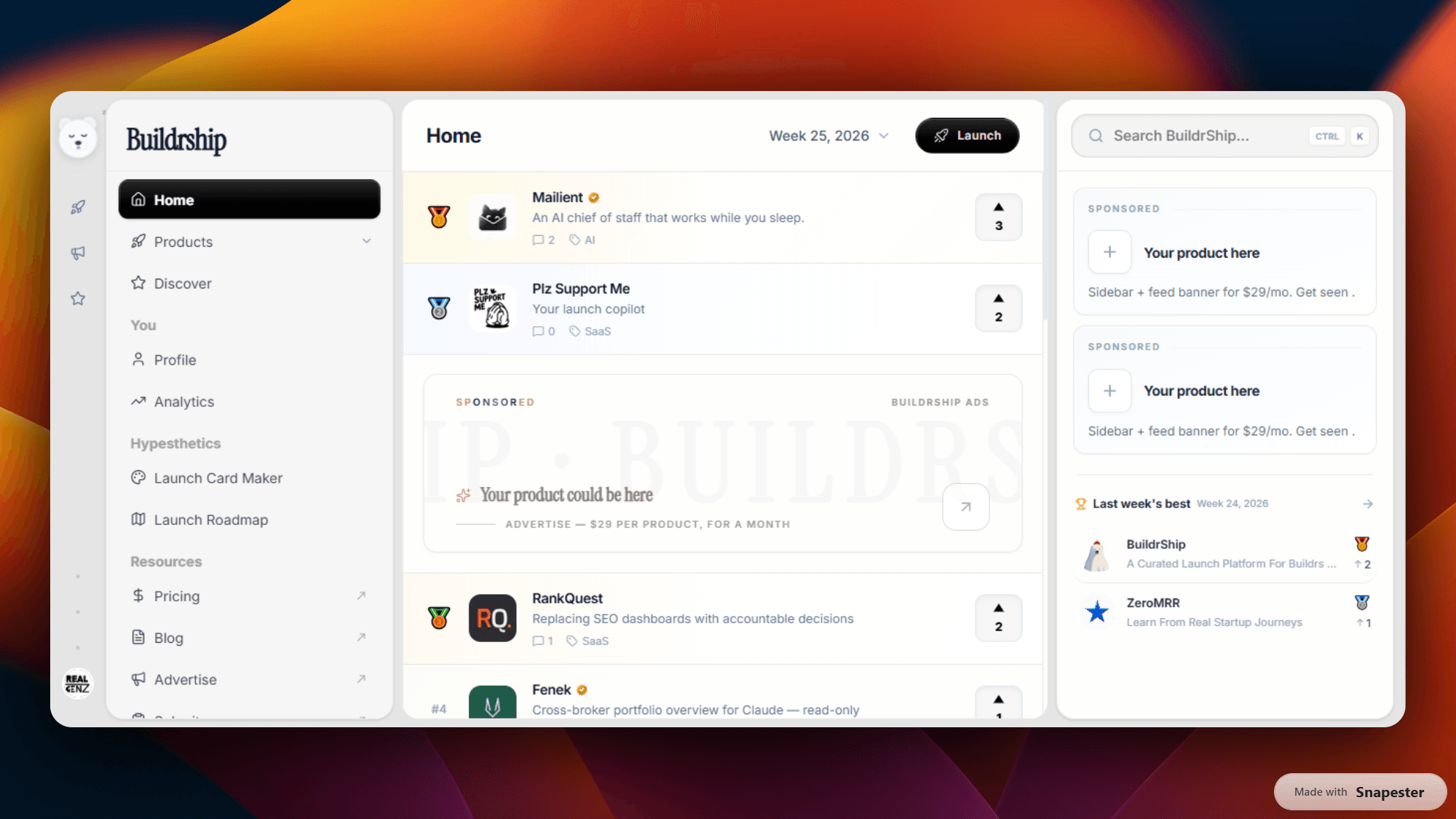 BuildrShip - A Curated Launch Platform