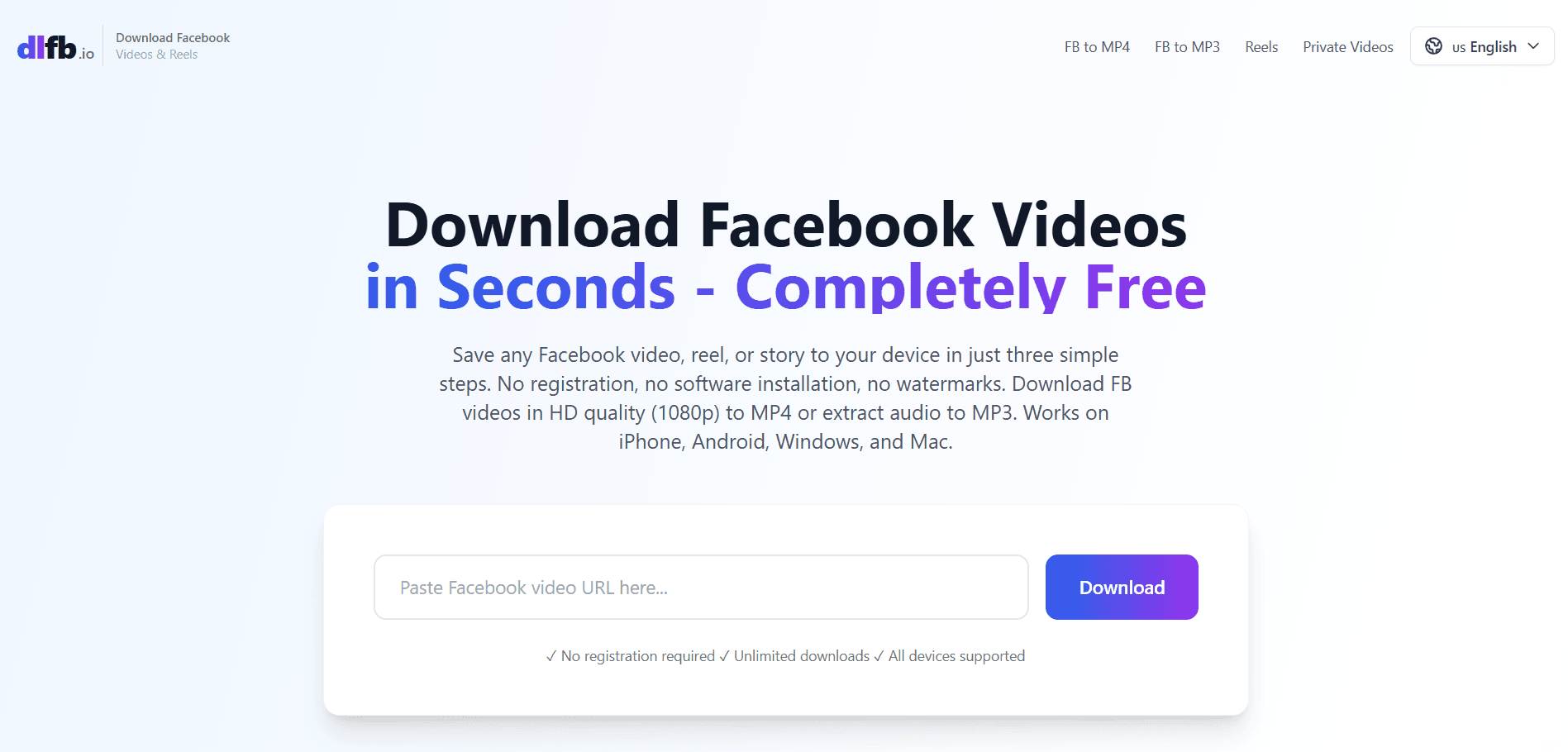 DLFB Video Downloader - Download Facebook