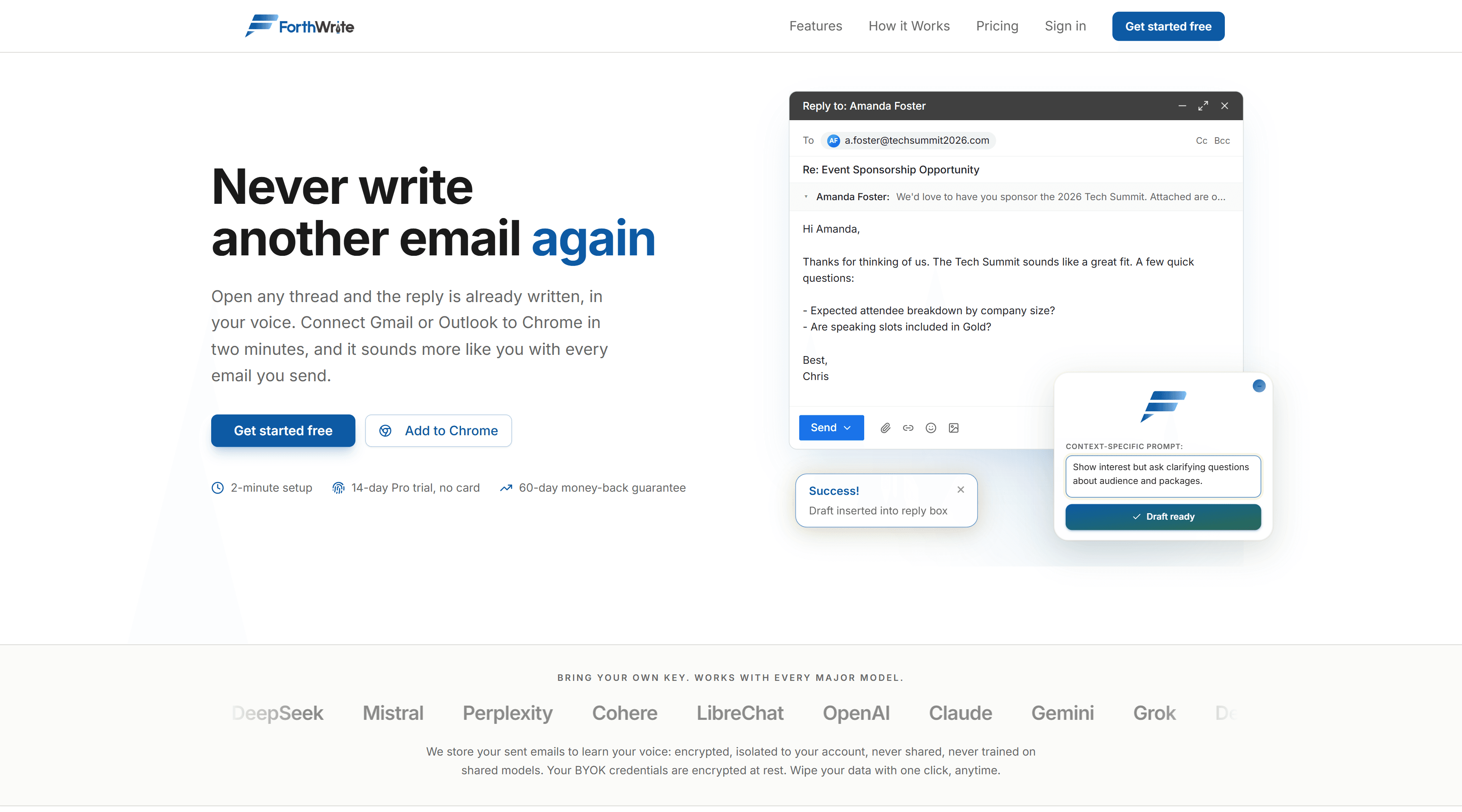 ForthWrite - Email that sounds like you.
