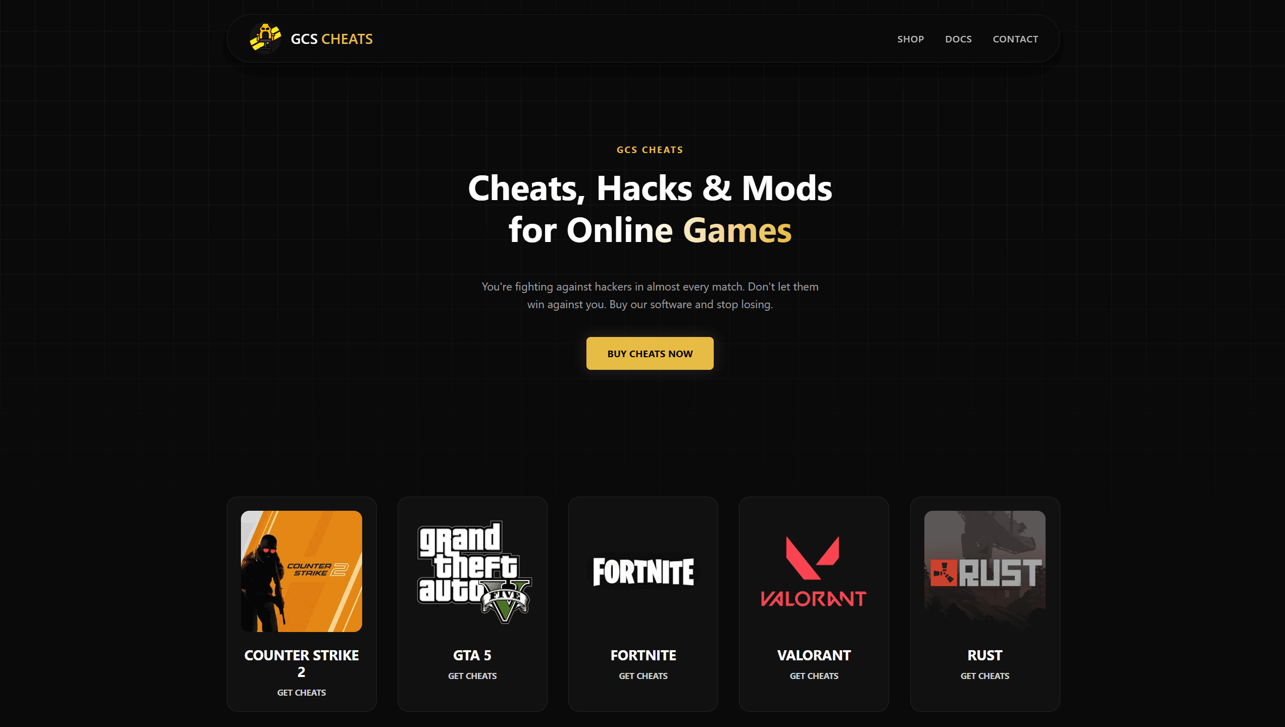 GCS Cheats - Software for Online Games