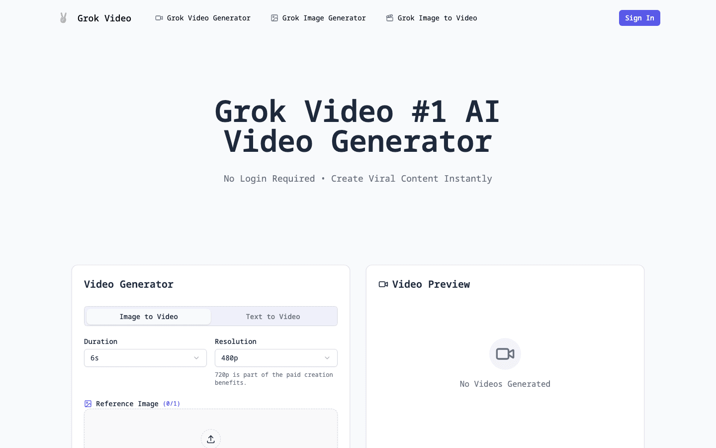 grokvideo - Fast AI videos for creators