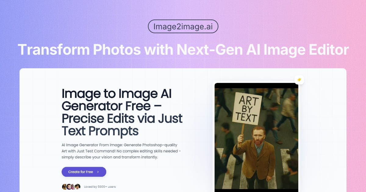 Image to Image AI - Edit photos via text prompts