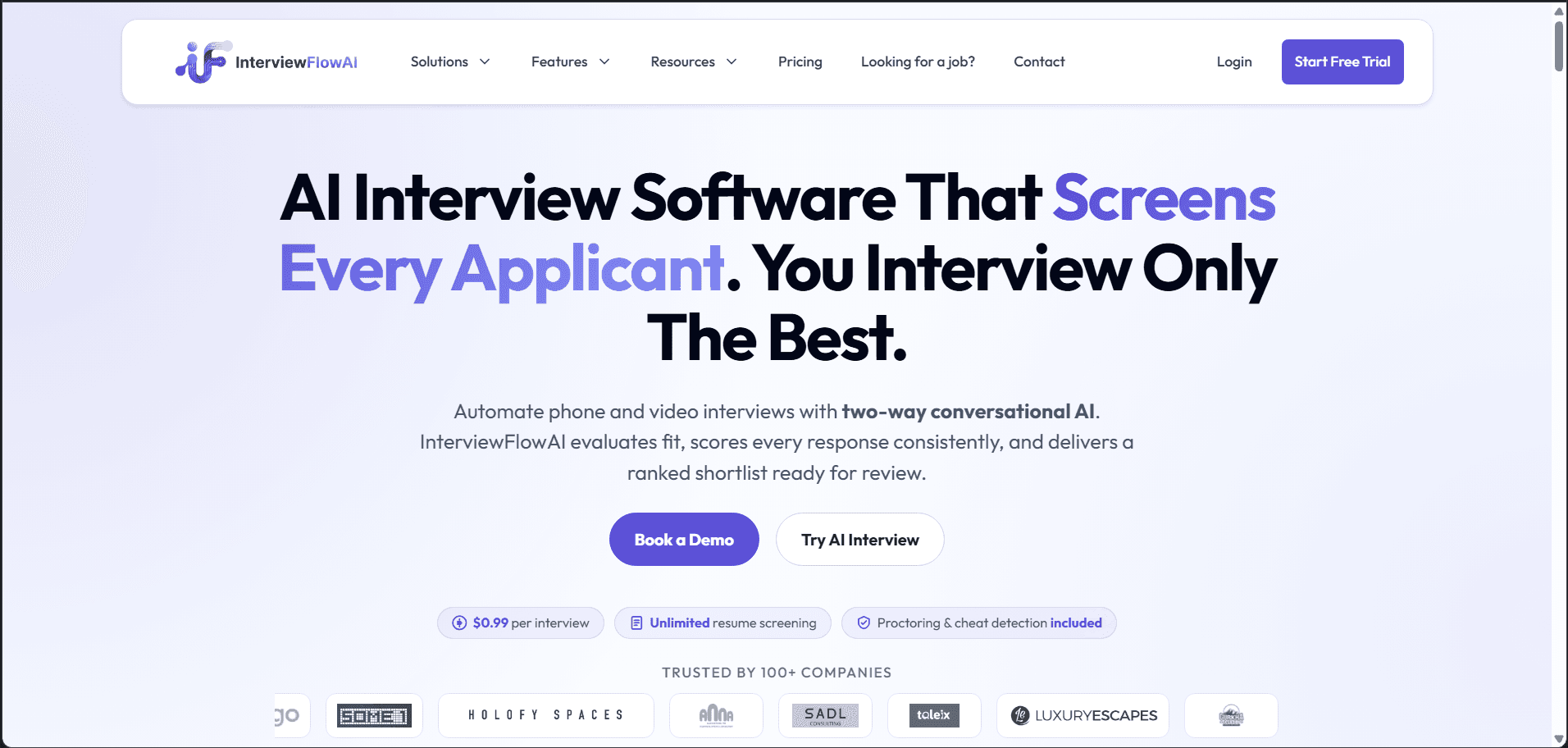 InterviewFlowAI - AI hiring that saves 50% time