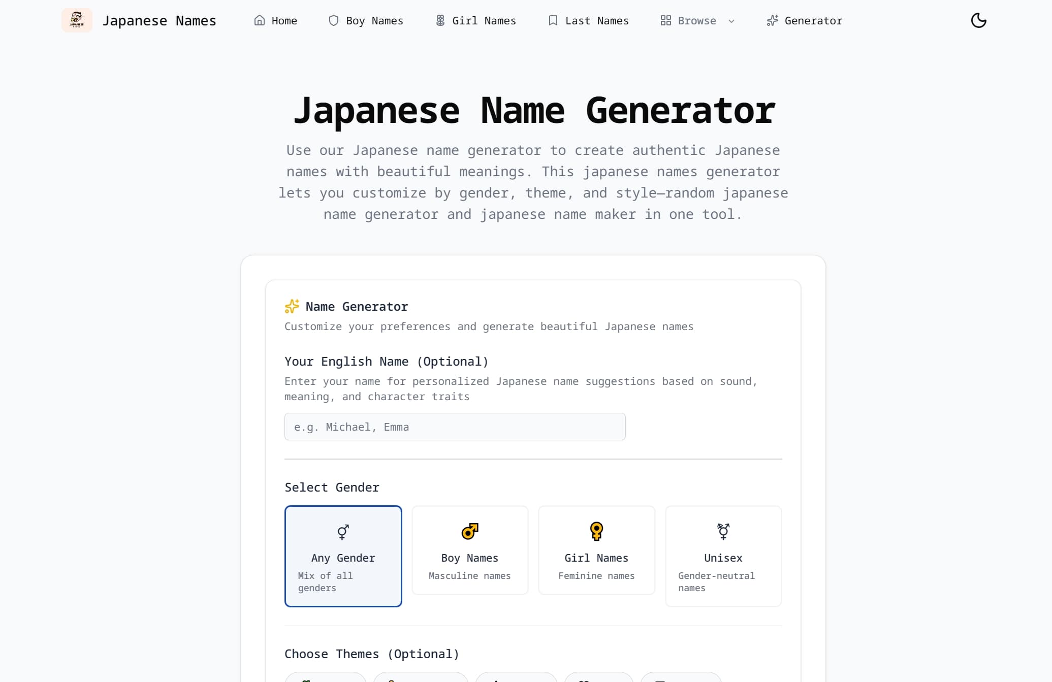 Japanese Name Generator - Generate Japanese names