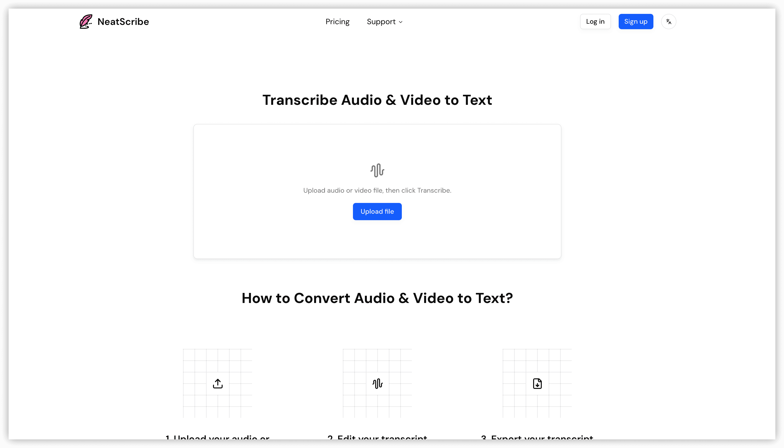 NeatScribe - Turn your audio into text