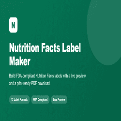 Nutrition Facts Label Maker - Create FDA-compliant