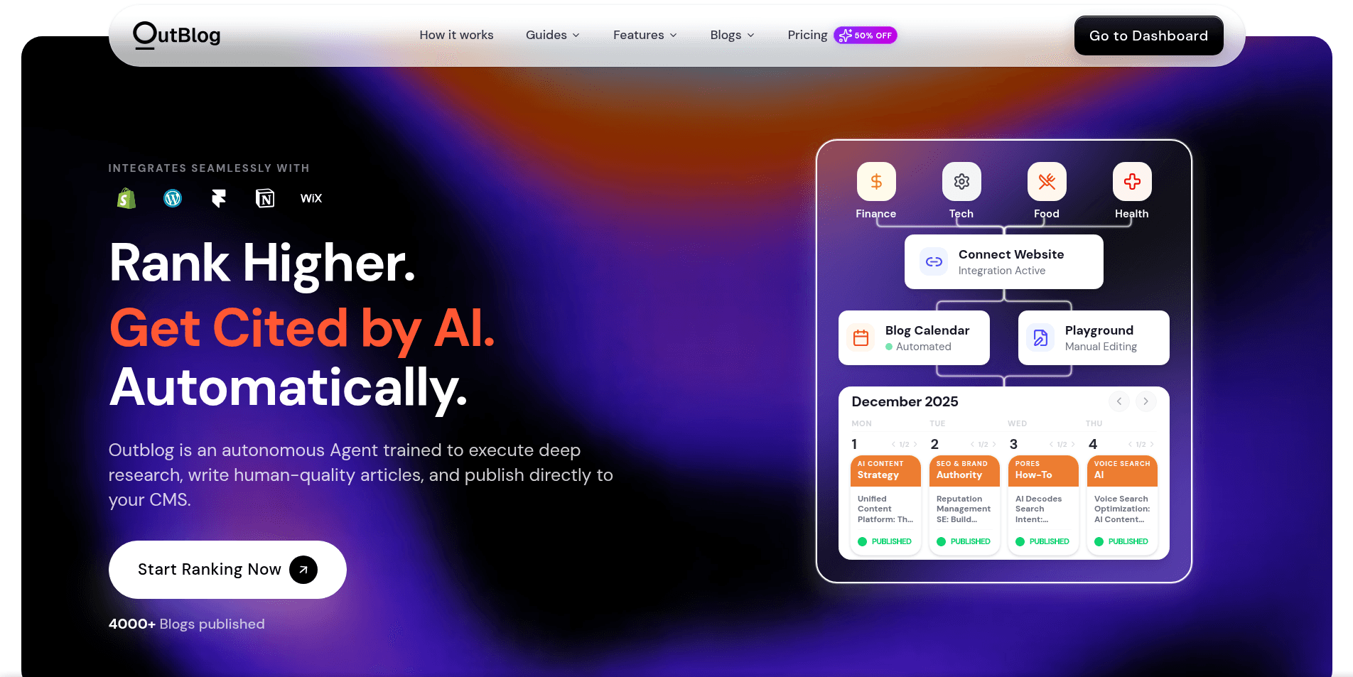 OutblogAI - The unfair advantage of SEO