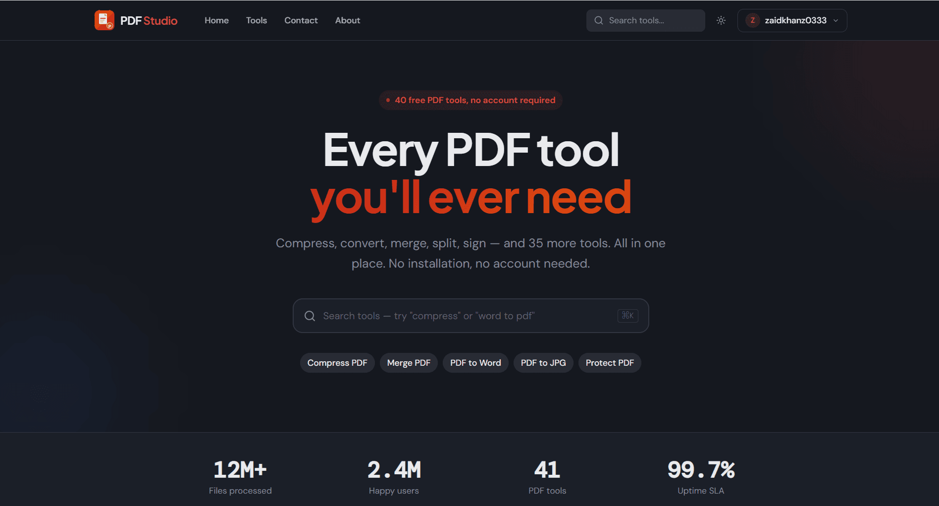 PDF Studio - Free Online PDF Tools