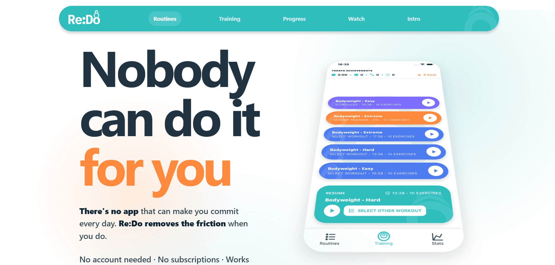 RedoWorkouts - Nobody can do it for you