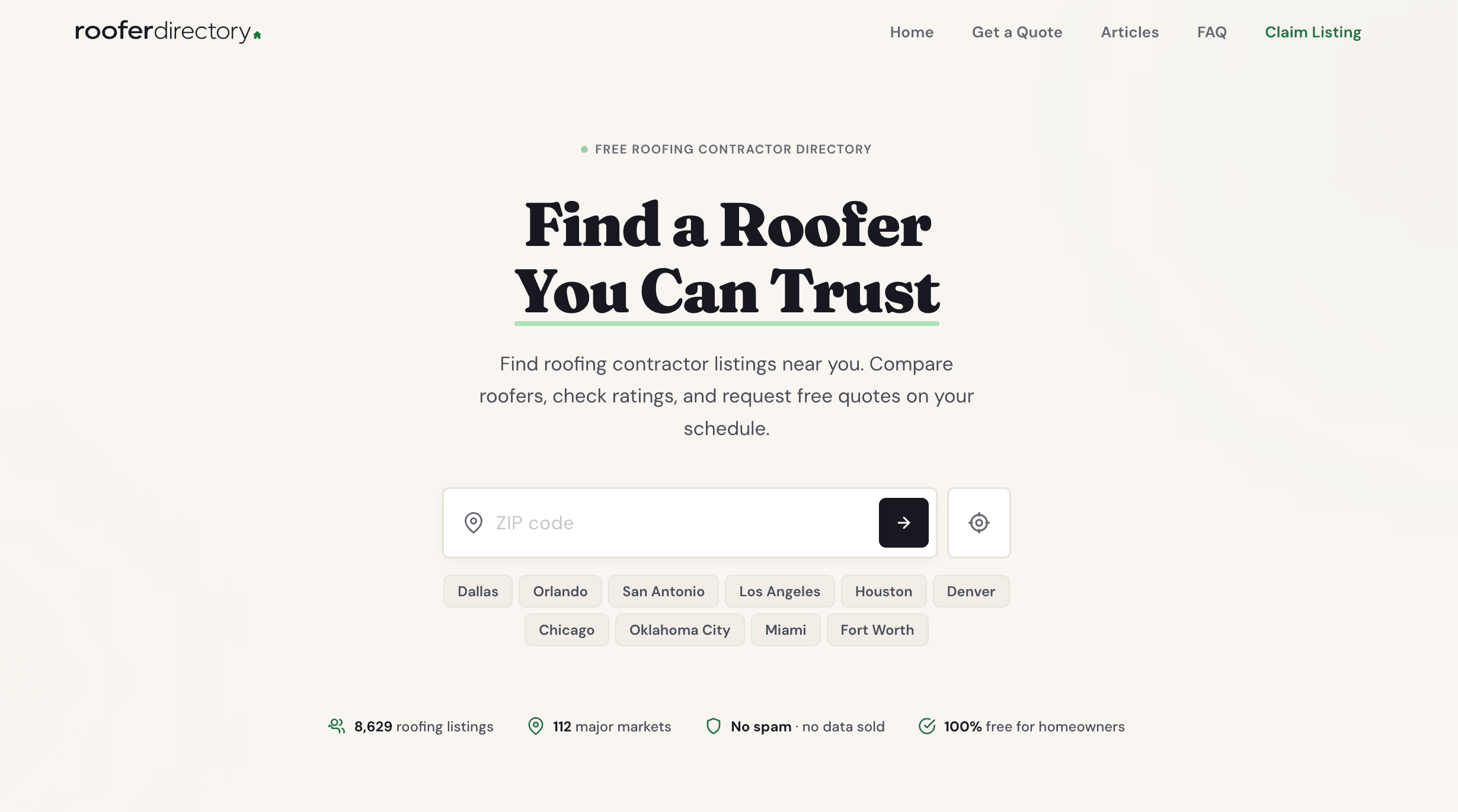 Roofer Directory - Find local roofers by ZIP