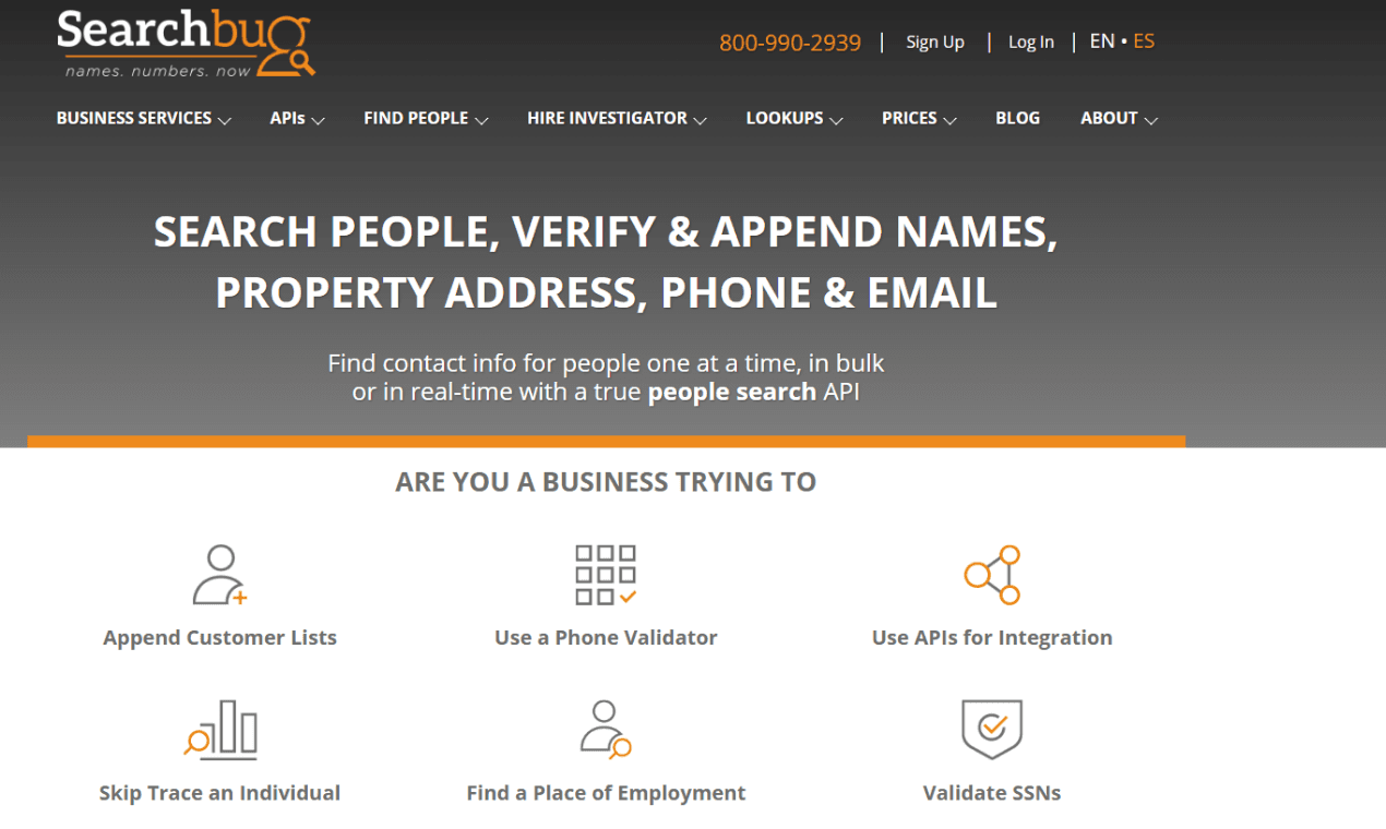 Searchbug - Data verification made simple