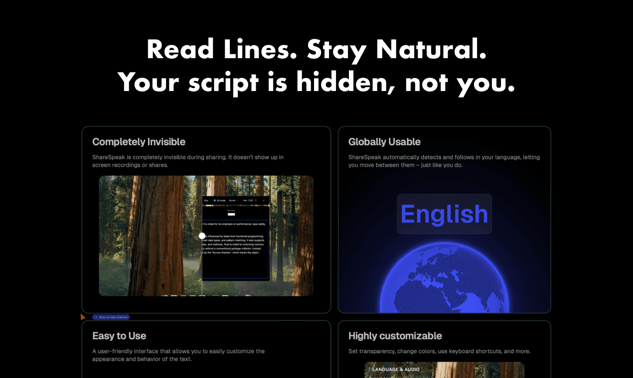 ShareSpeak - Voice-activated teleprompter