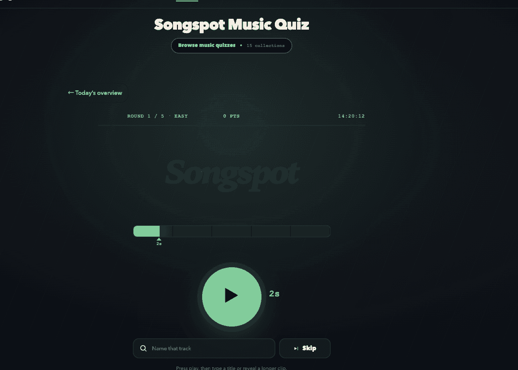 songspot - Guess songs from 0.1-second