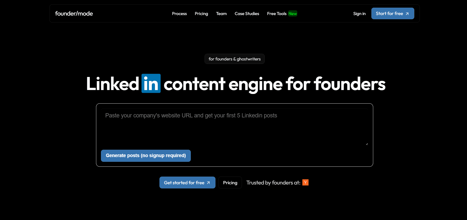 TryFounderMode - LinkedIn content engine