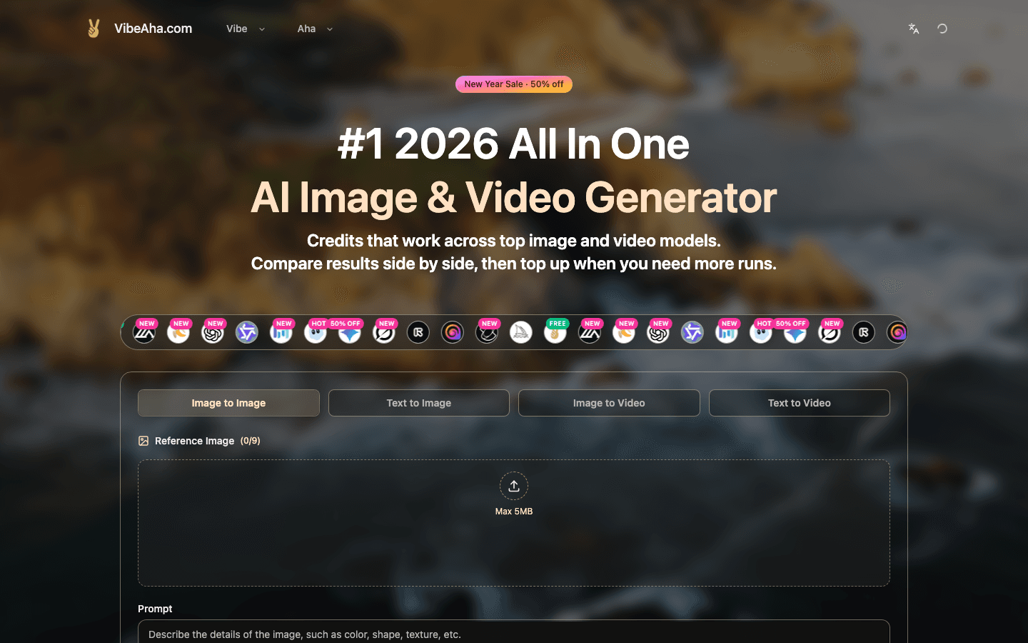 vibeaha - One workspace for AI image and