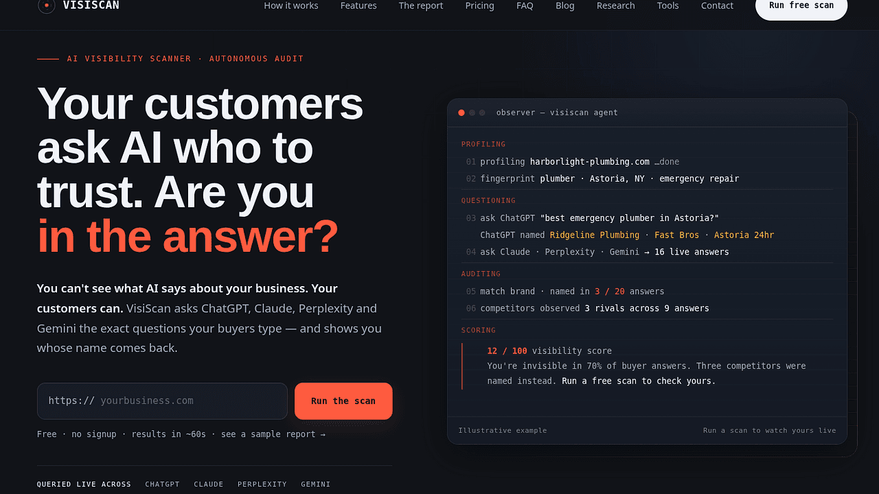 VisiScan - Optimize Your AI Search