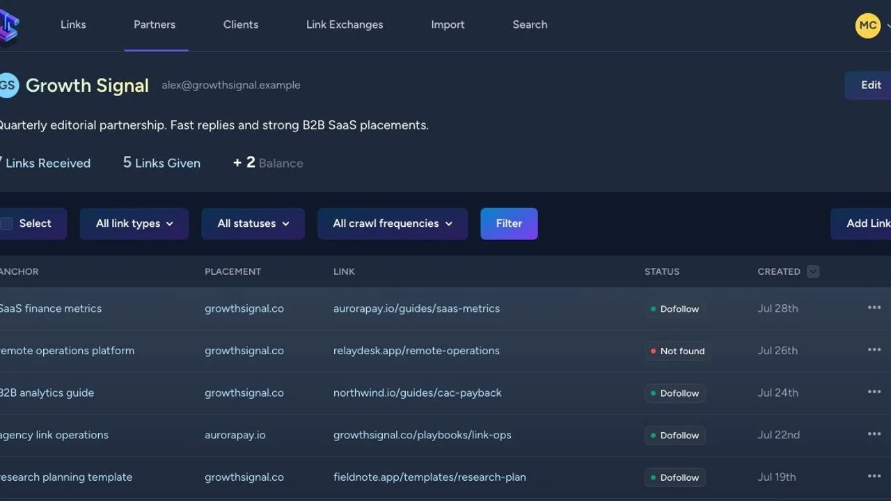 Backlink Pilot