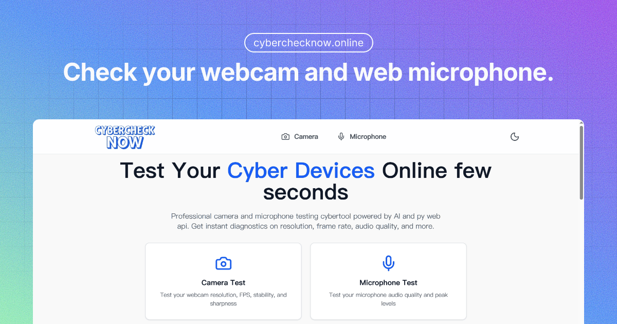 Cybercheck now