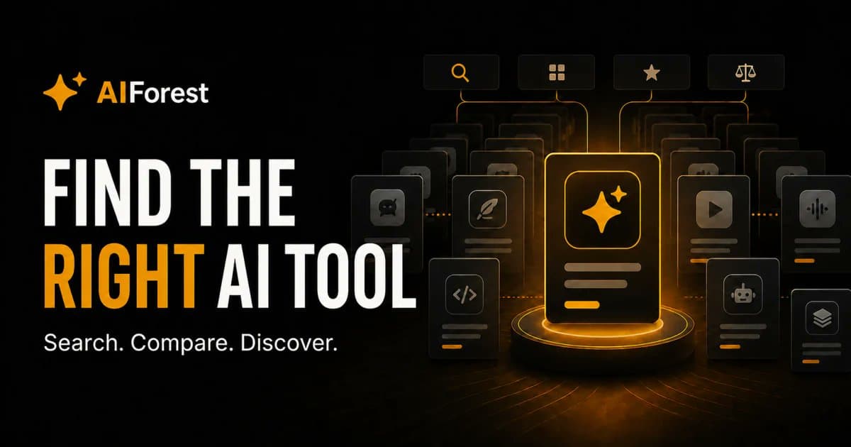 AIForest - A directory of AI tools organized by category to help you discover the right tool for your next project or task.