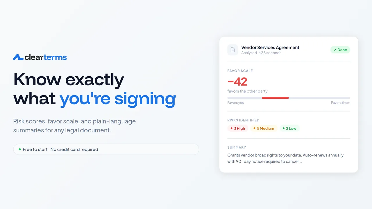 ClearTerms - Understand contracts in plain