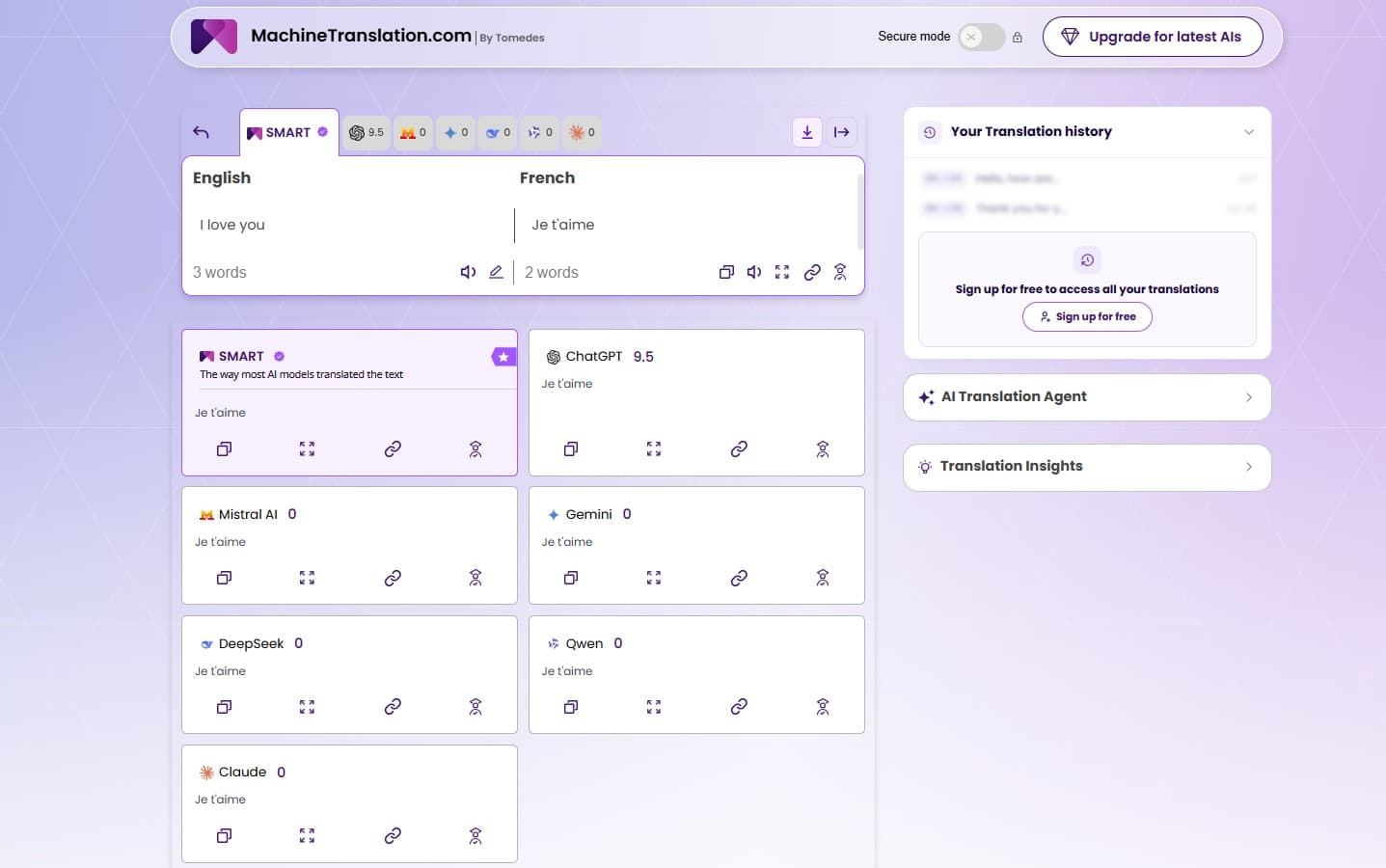MachineTranslation.com - AI-Powered Language Aggregator