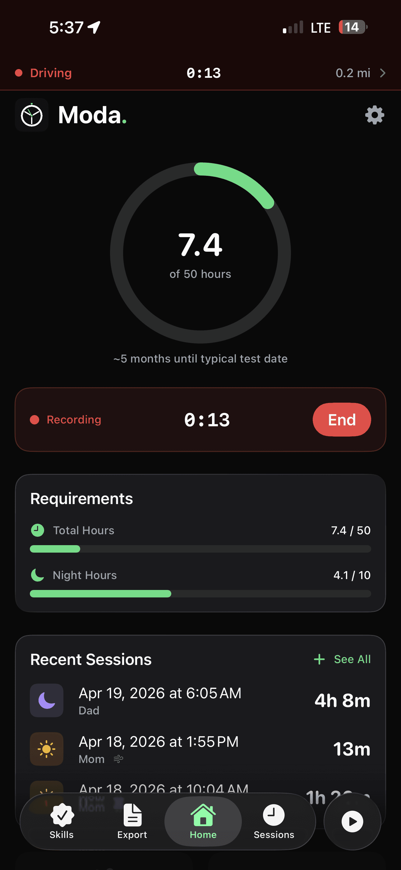 Moda: Teen Driving Permit Hours Log - Perfect Permit Logging, & More