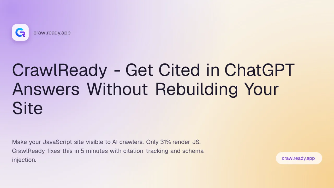 CrawlReady - Make your site visible to AI c