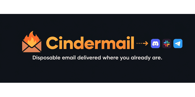 Cindermail - Disposable email delivered where you already are.