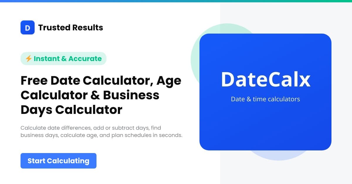 DateCalx - Free Date & Time Tools