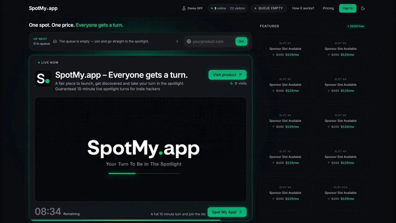 SpotMy.app - Fair visibility for indie apps