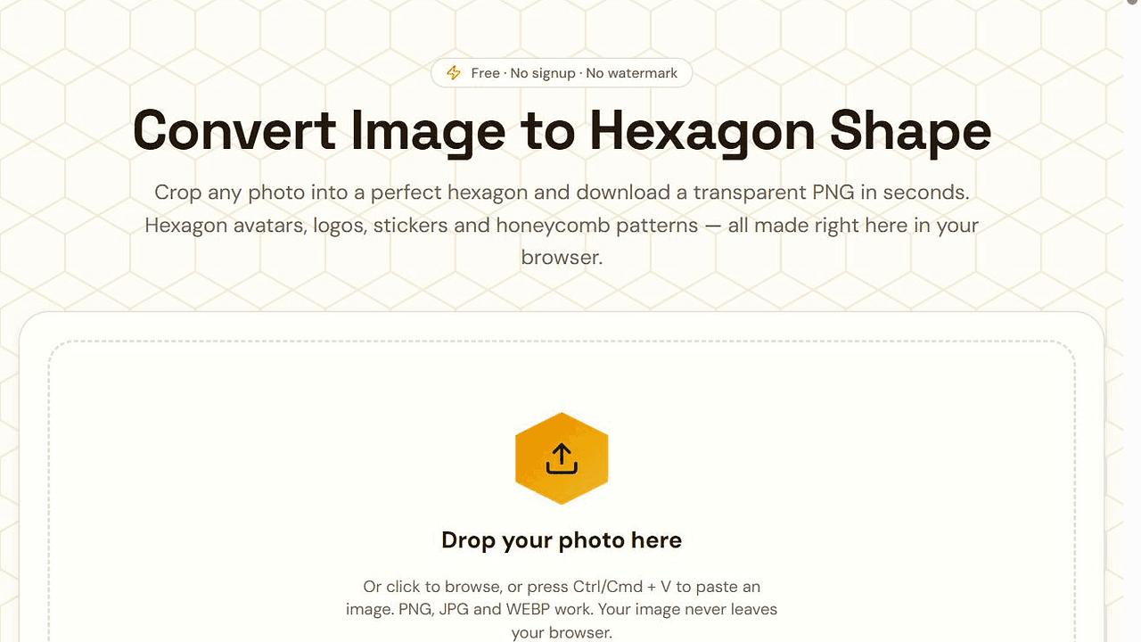 hexacrop.com - Crop Photos Into Hexagons