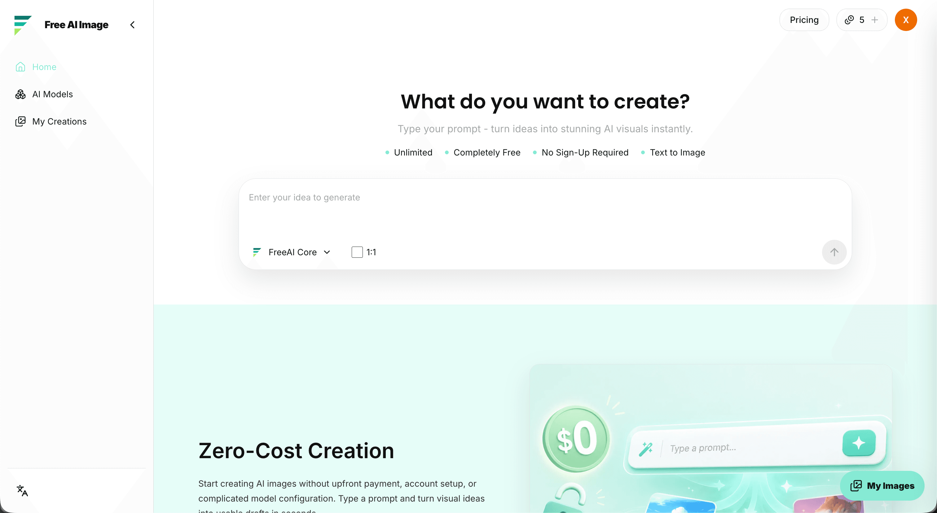 Free AI Image - Free text-to-image generation without sign-up