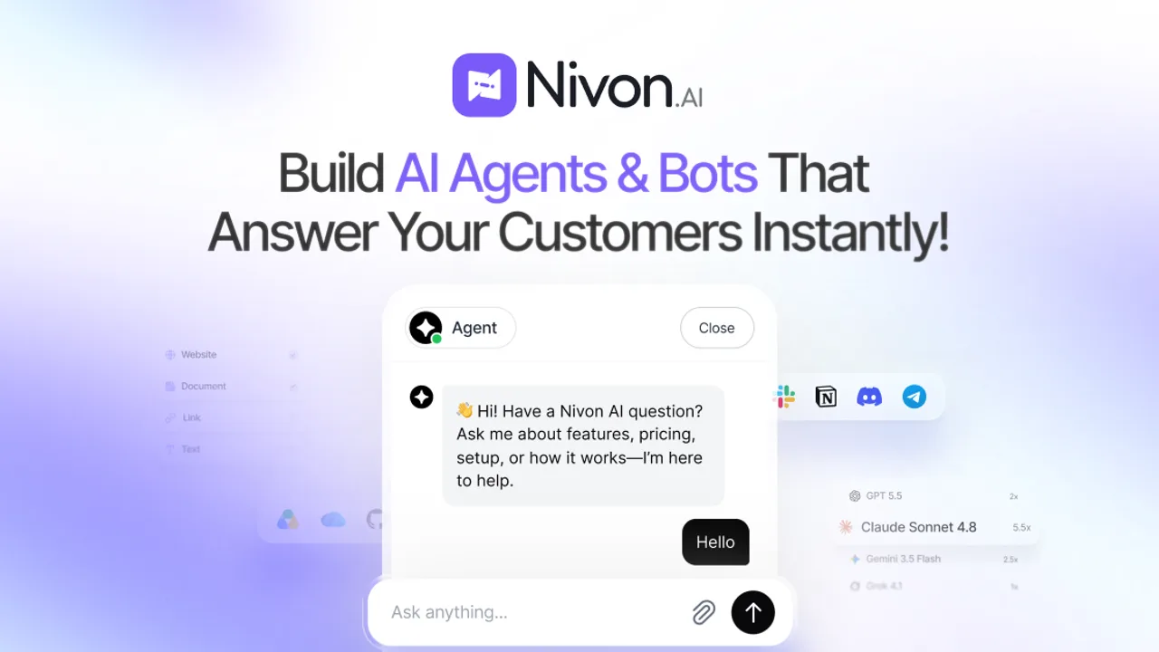 Nivon - Build AI customer support agents trained on your knowledge base to automatically answer customer questions across your website, inbox, and live chat.