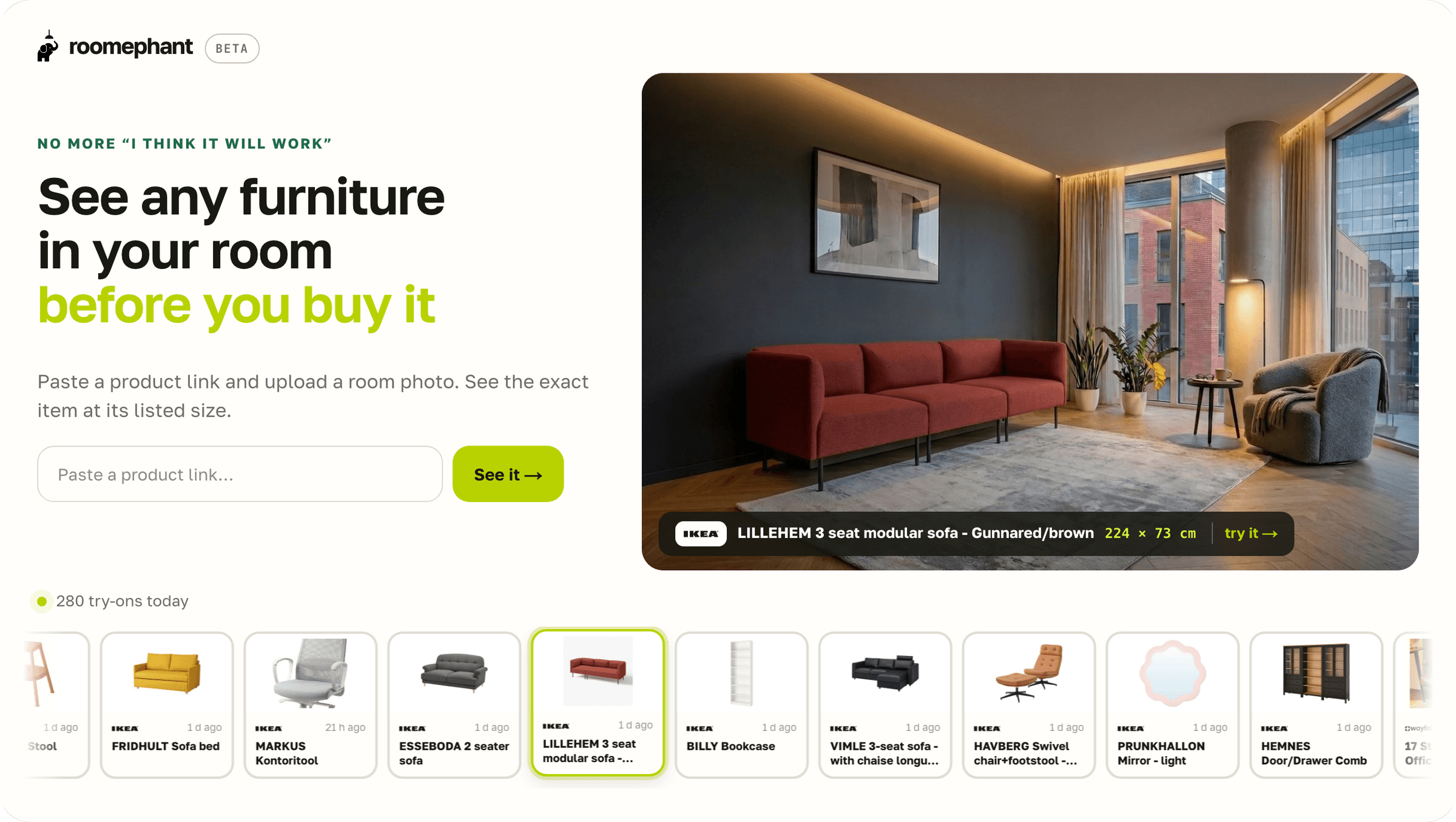 Roomephant - See furniture in your room