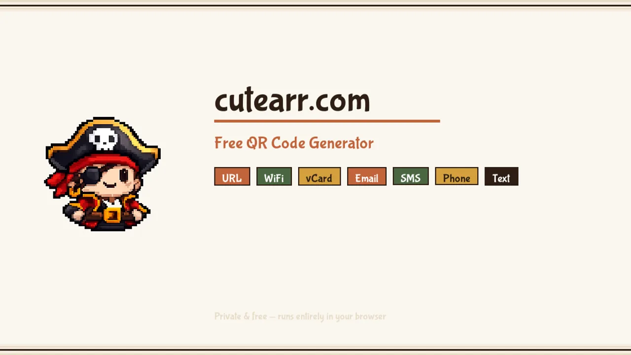 CuteArr - Free QR codes that never expir