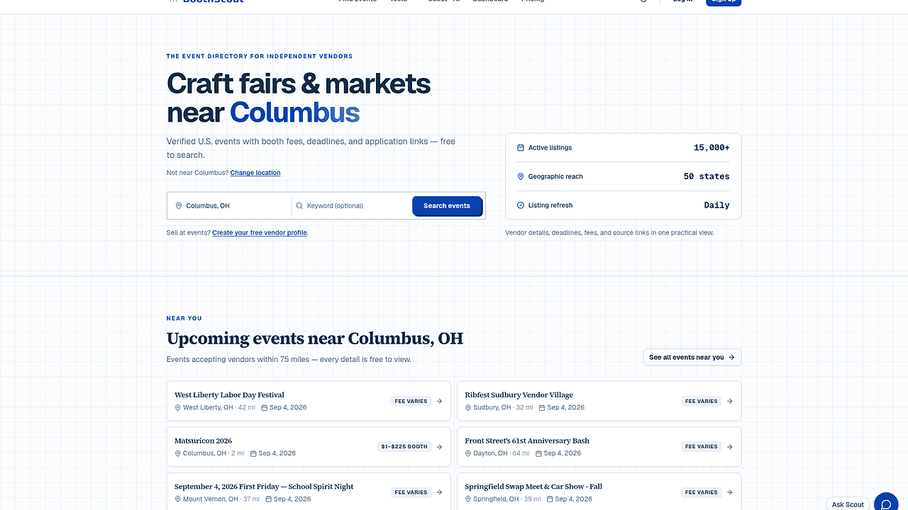 BoothScout - Vendor events made simple