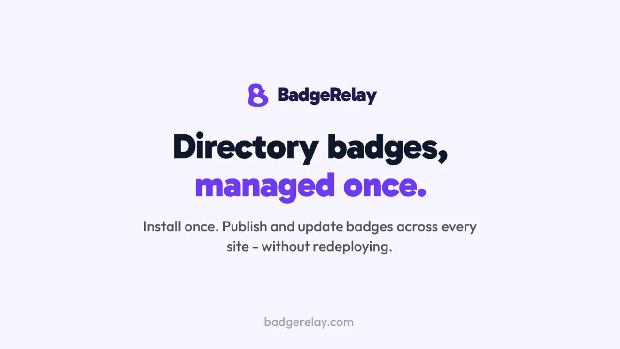BadgeRelay - Publish directory badges on your site from a dashboard without redeploying code