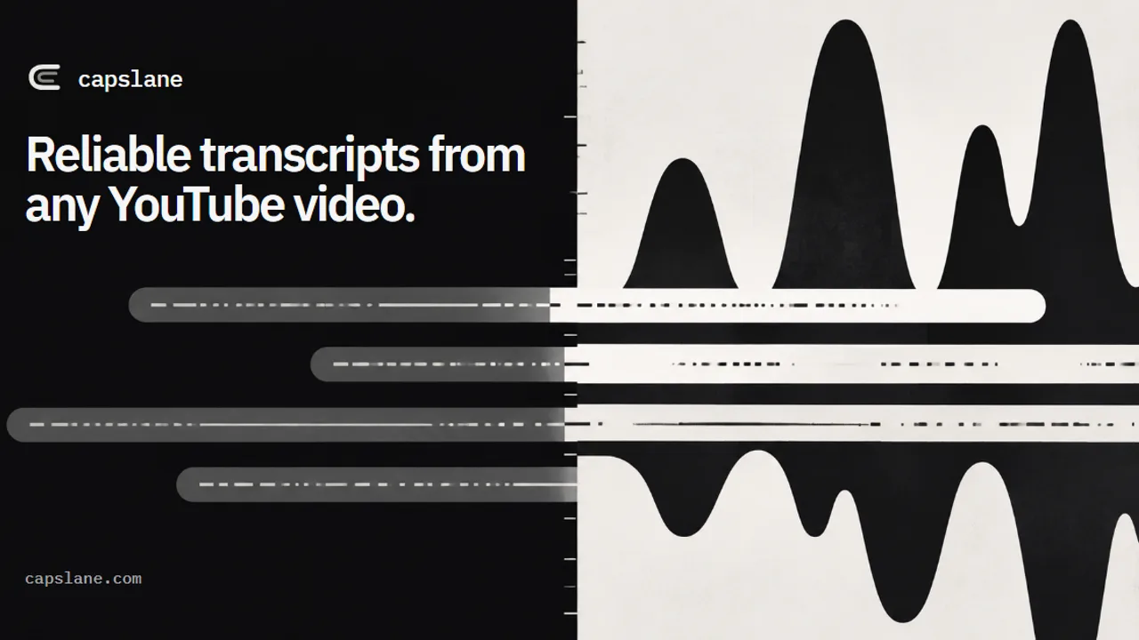 Capslane - Get YouTube transcripts via API with AI fallback
