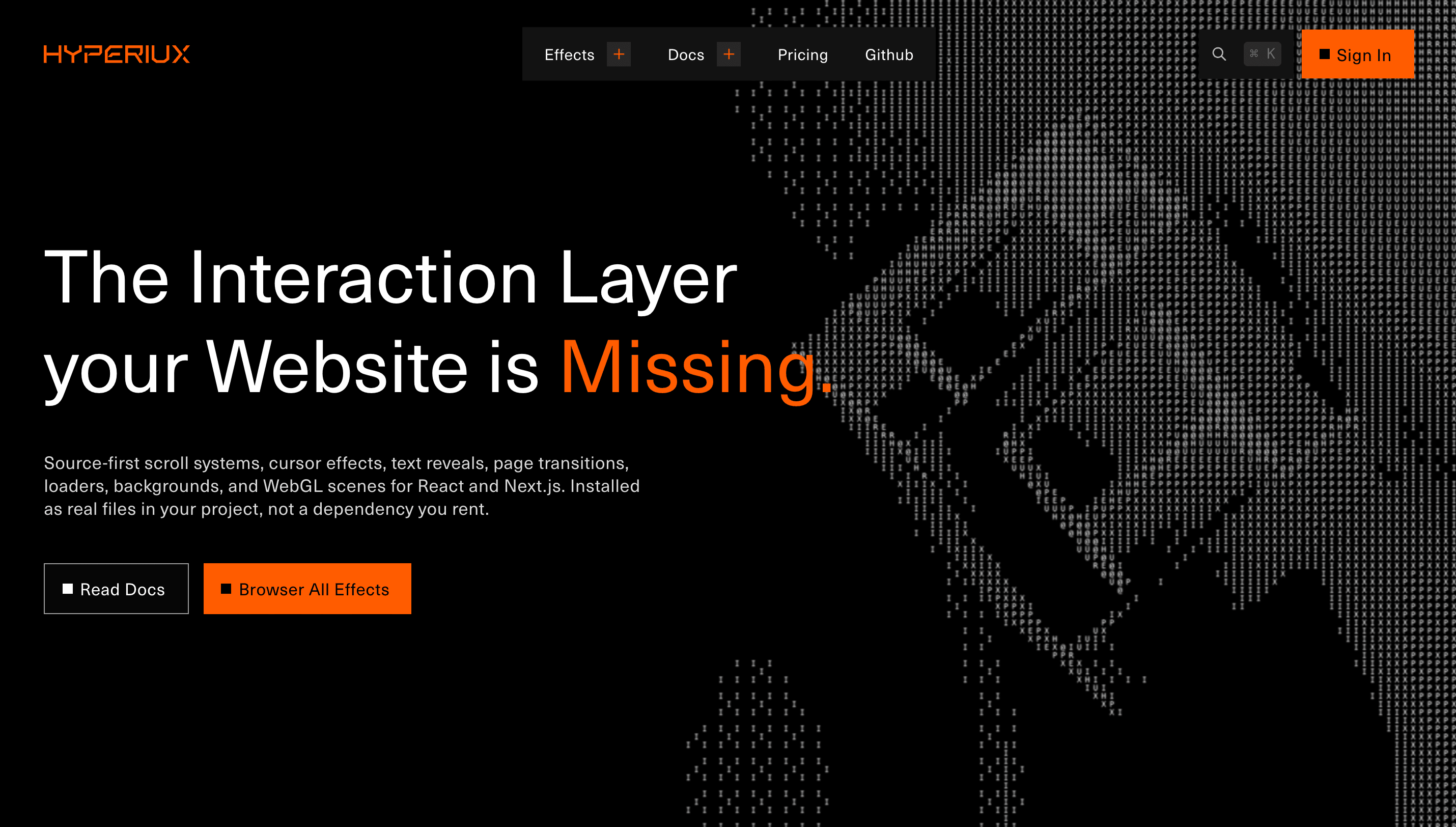 Hyperiux Vault - Interaction Layer of Website