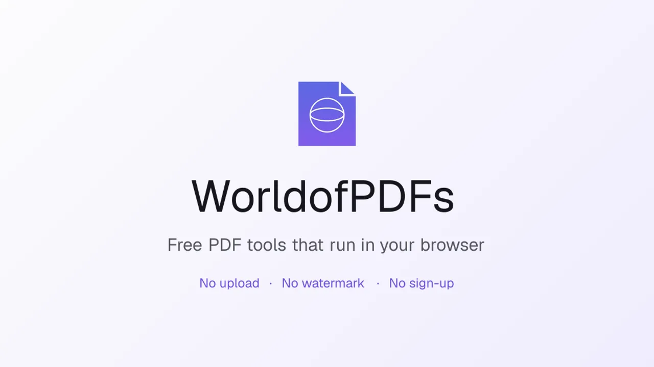 WorldofPDFs - 64 PDF tools in your browser