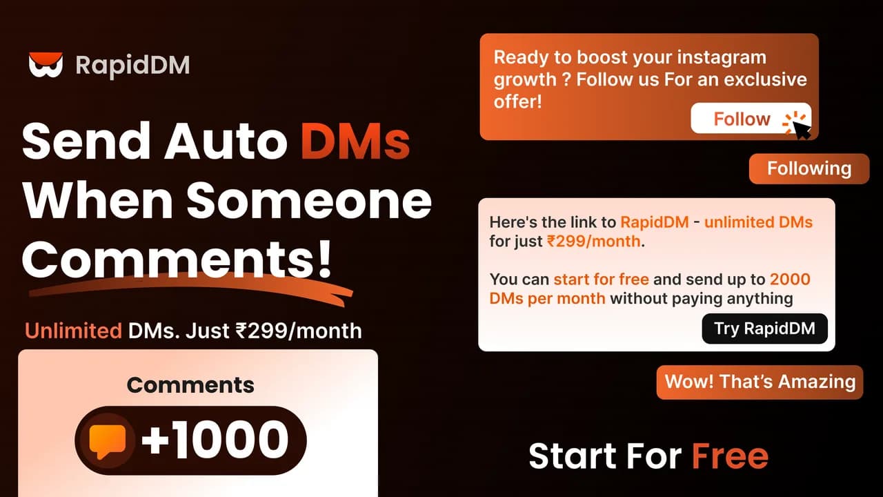 RapidDM - Automate Instagram DMs to conv