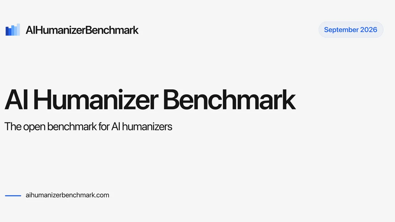 AI Humanizer Benchmark - Monthly rankings of AI humanizers tested against major detectors with all raw data published for reproducibility.