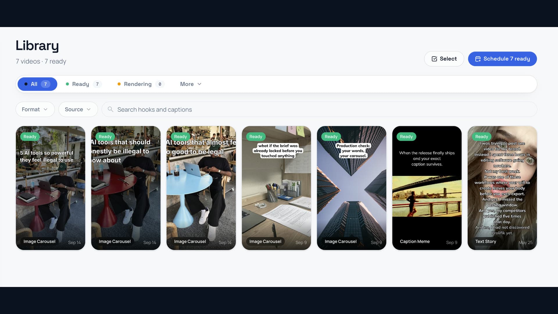 Prolifik - Paste a link and Prolifik writes, edits, captions and posts your short videos.