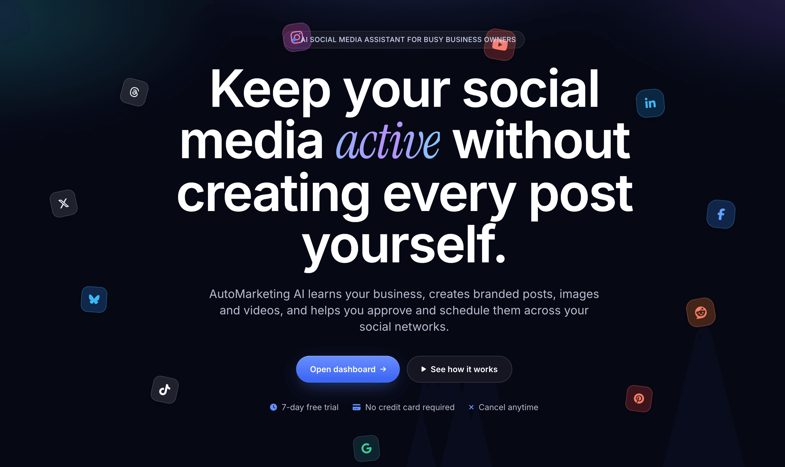 AutoMarketing AI - Create and schedule social media content automatically