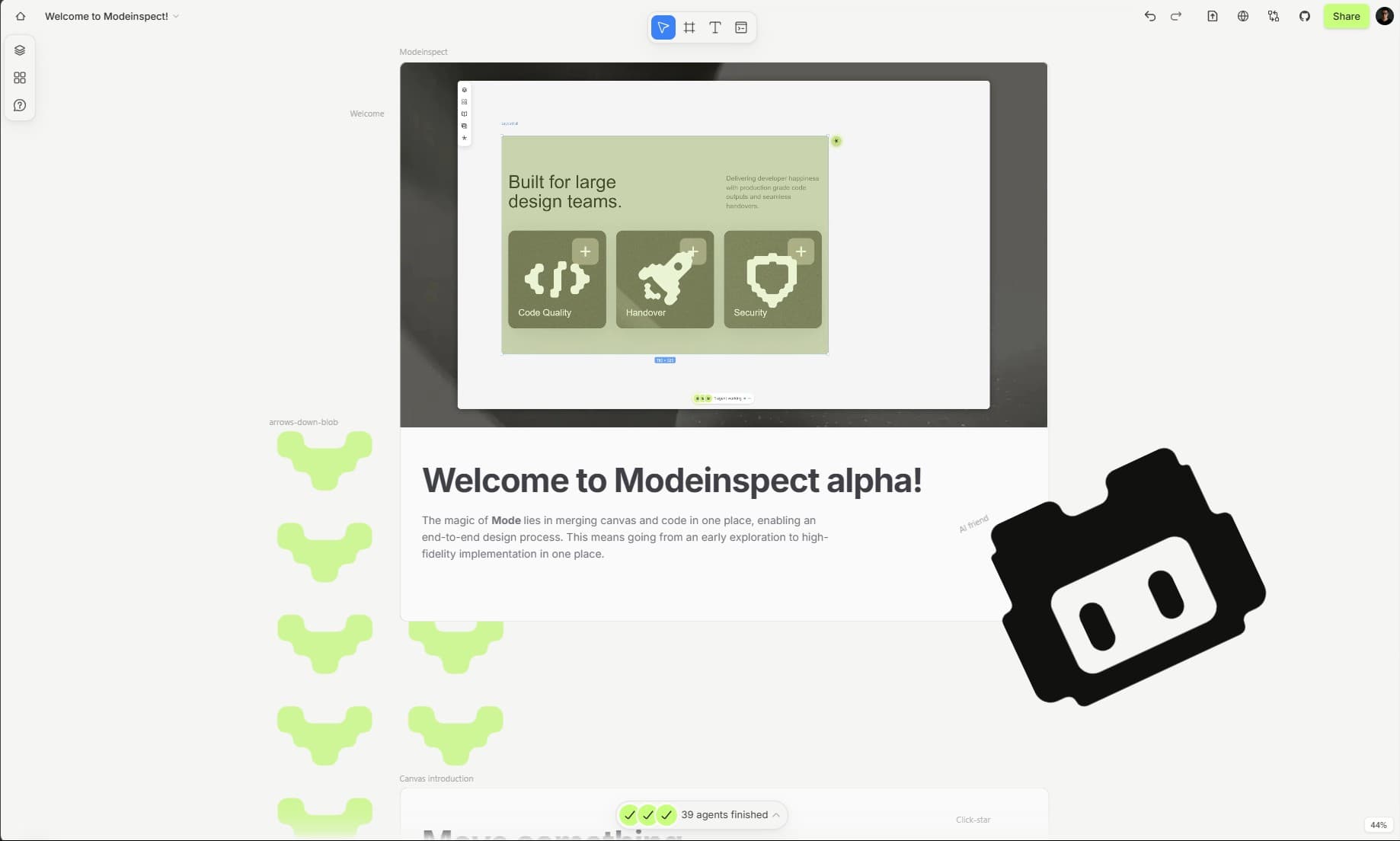 Modeinspect - Design, prototype, and refine real product UI with AI using Modeinspect’s visual canvas.