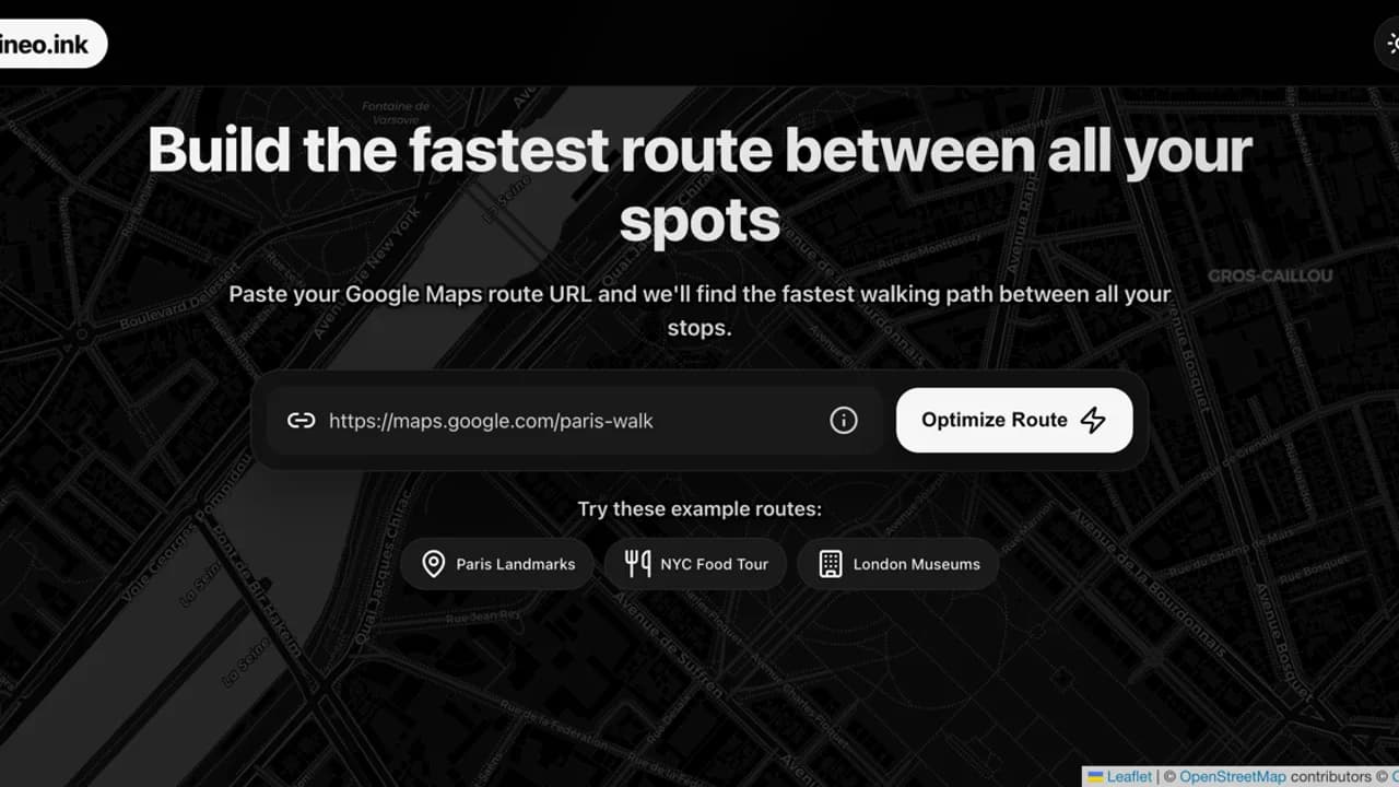 Lineo - Optimize Google Maps walking routes for speed