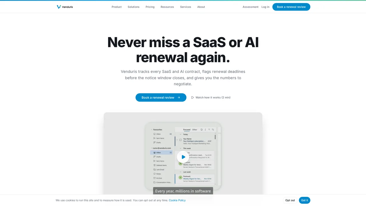 Venduris - Track SaaS & AI renewals